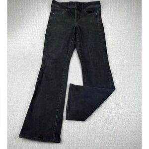 American‎ Eagle Kick Bootcut Jeans Womens 10/31x31 high-rise Black Wash Stretch